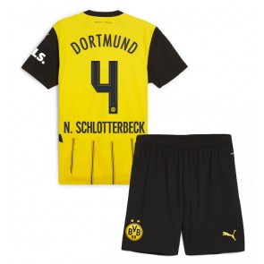 Borussia Dortmund Nico Schlotterbeck #4 Hemmakläder Barn 2024-25 Kortärmad (+ Korta byxor)